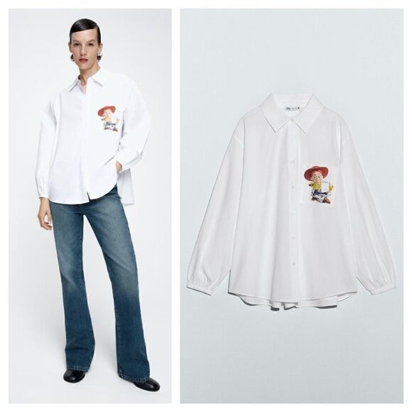 ZARA TOY STORY DISNEY POPLIN SHIRT - Picture 1 of 12